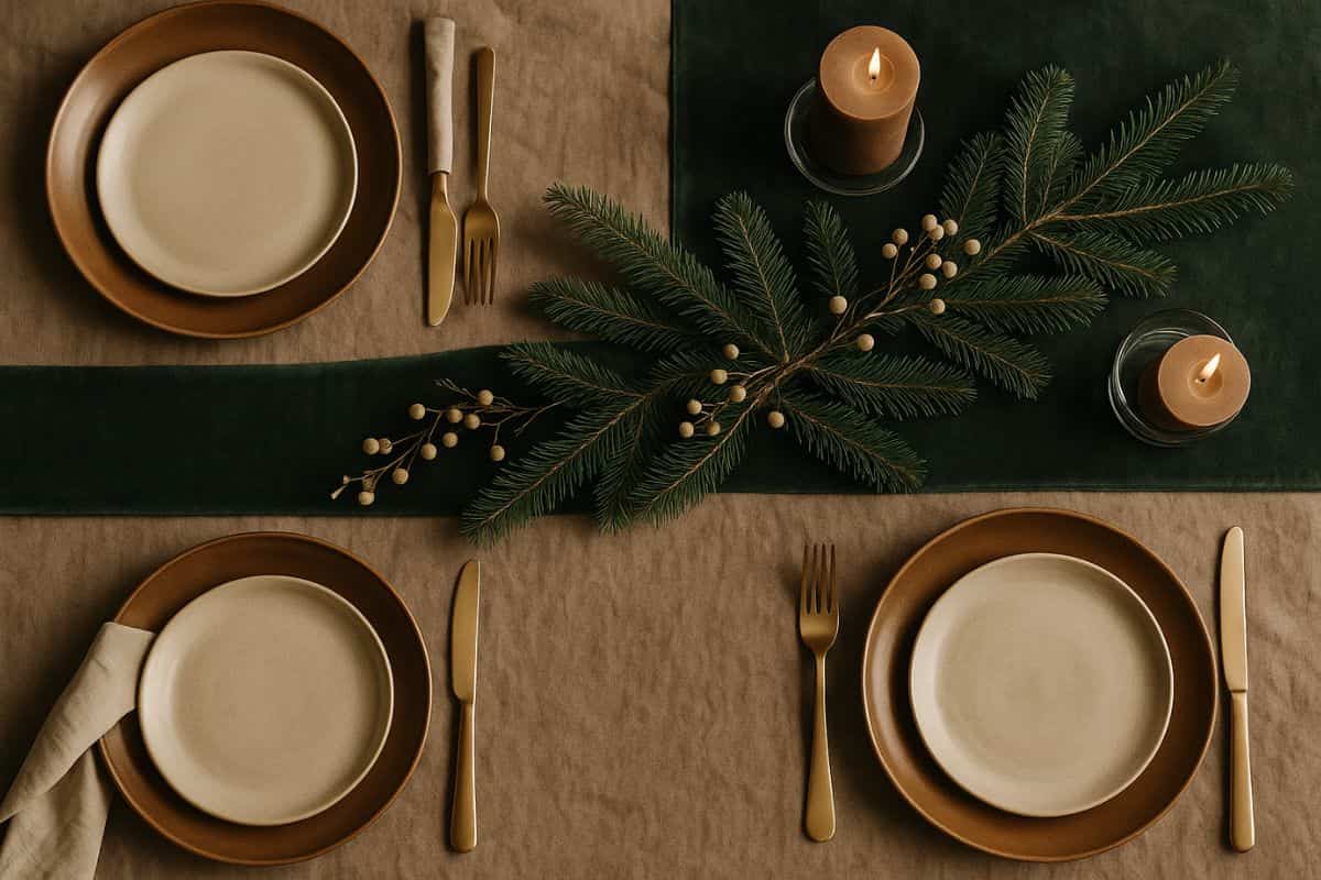 Tavola natalizia imbandita