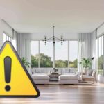 simbolo attenzione e camera da pranzo