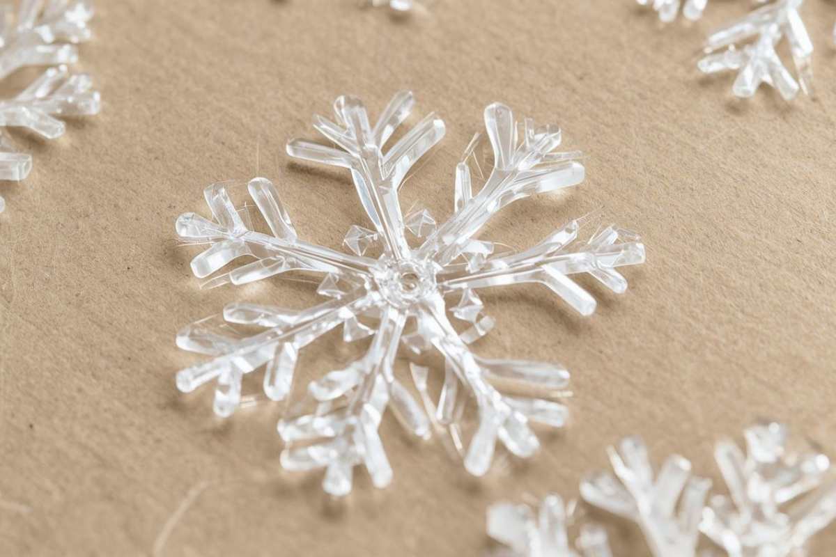 fiocco di neve con colla a caldo