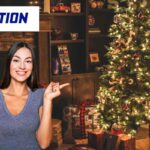 albero di natale, donna, logo action