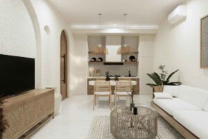 salotto e cucina opena space