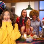 amici a natale, x rossa su ladri in icona e donna che esulta