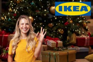natale, donna felice, logo ikea