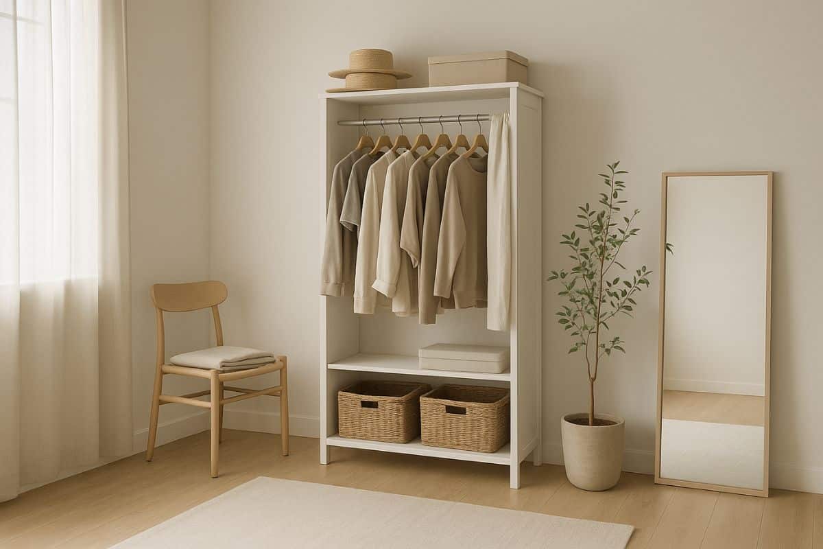 Libreria usata come guardaroba