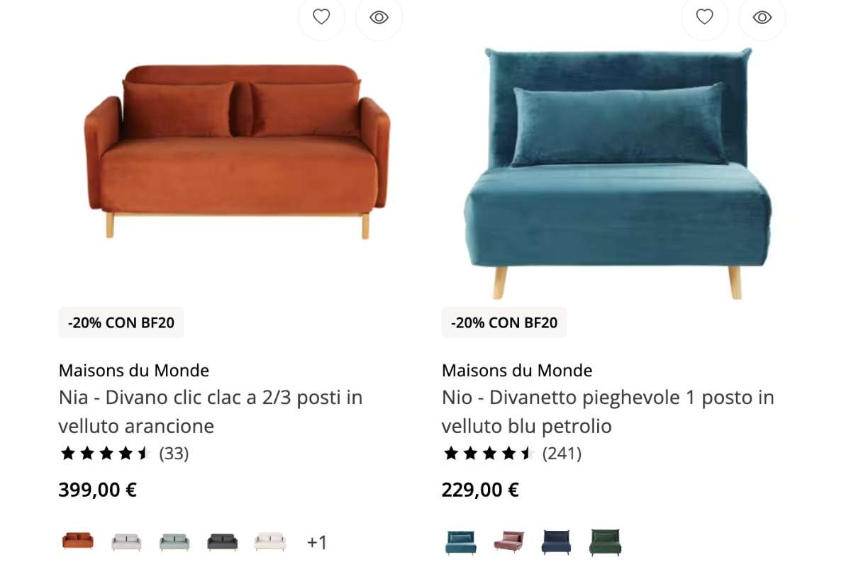 divani letto maisons du monde