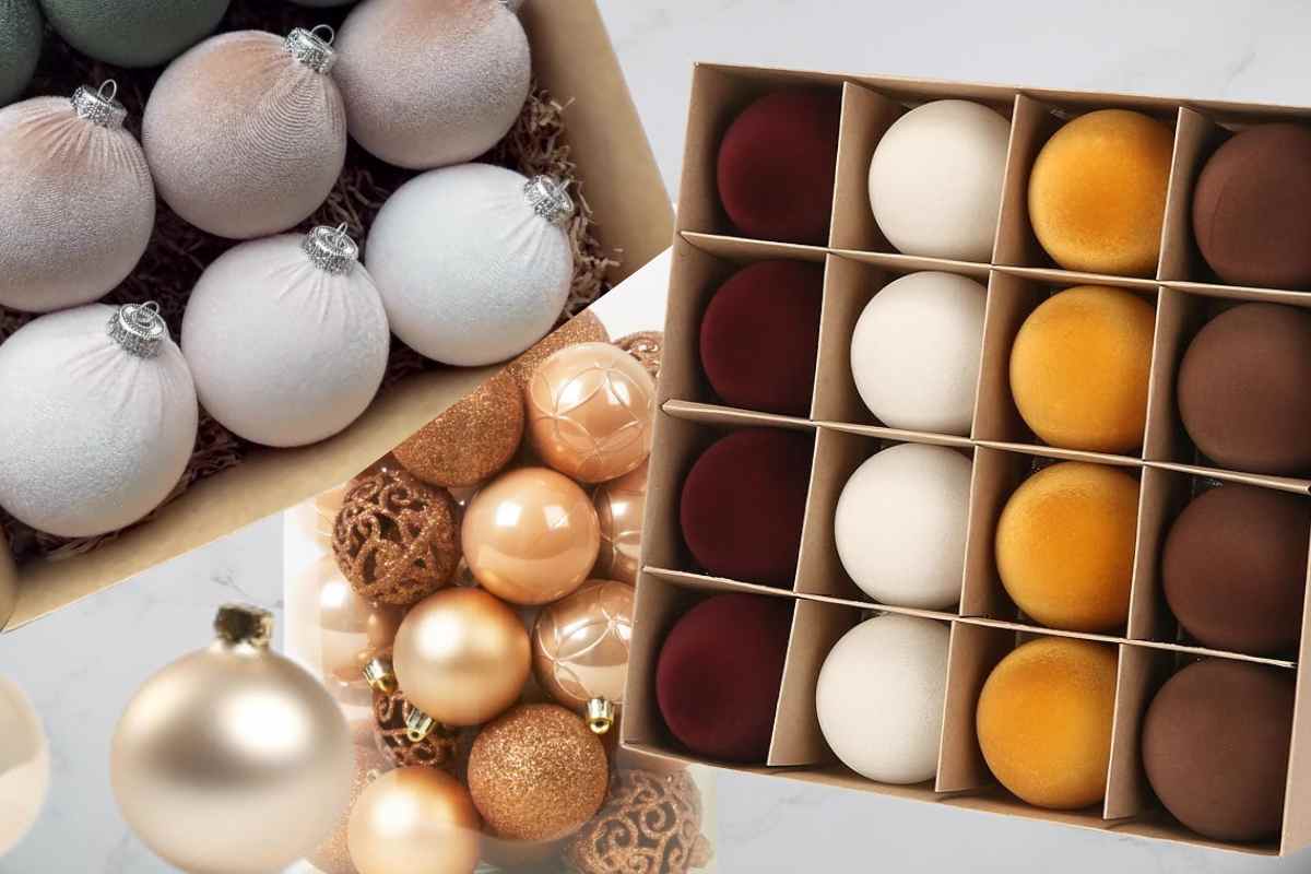 palline di natale di vari colori