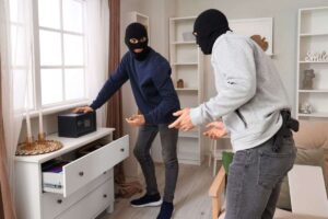 ladri che cercano oggetti di valore in casa