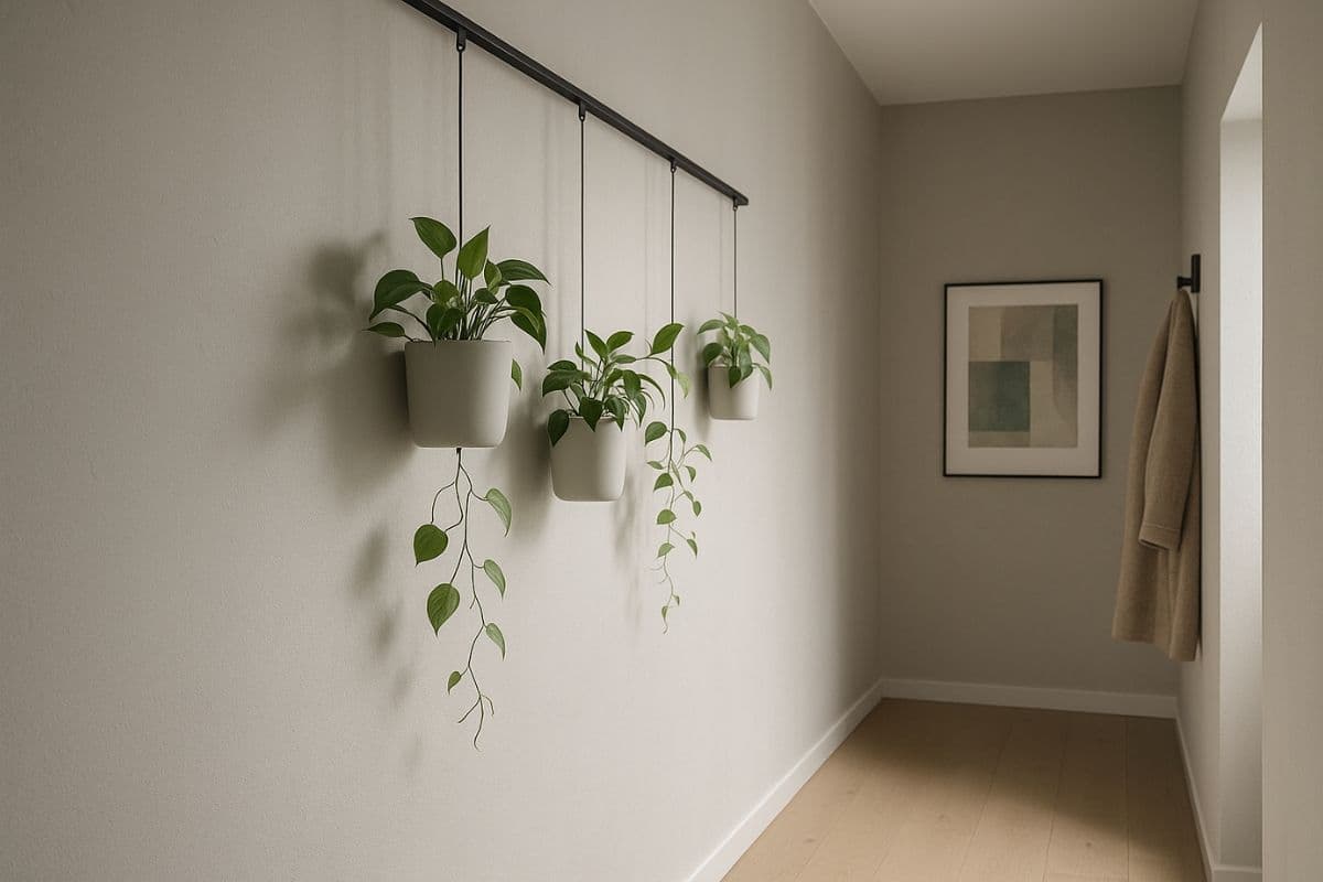 piante sospese in corridoio