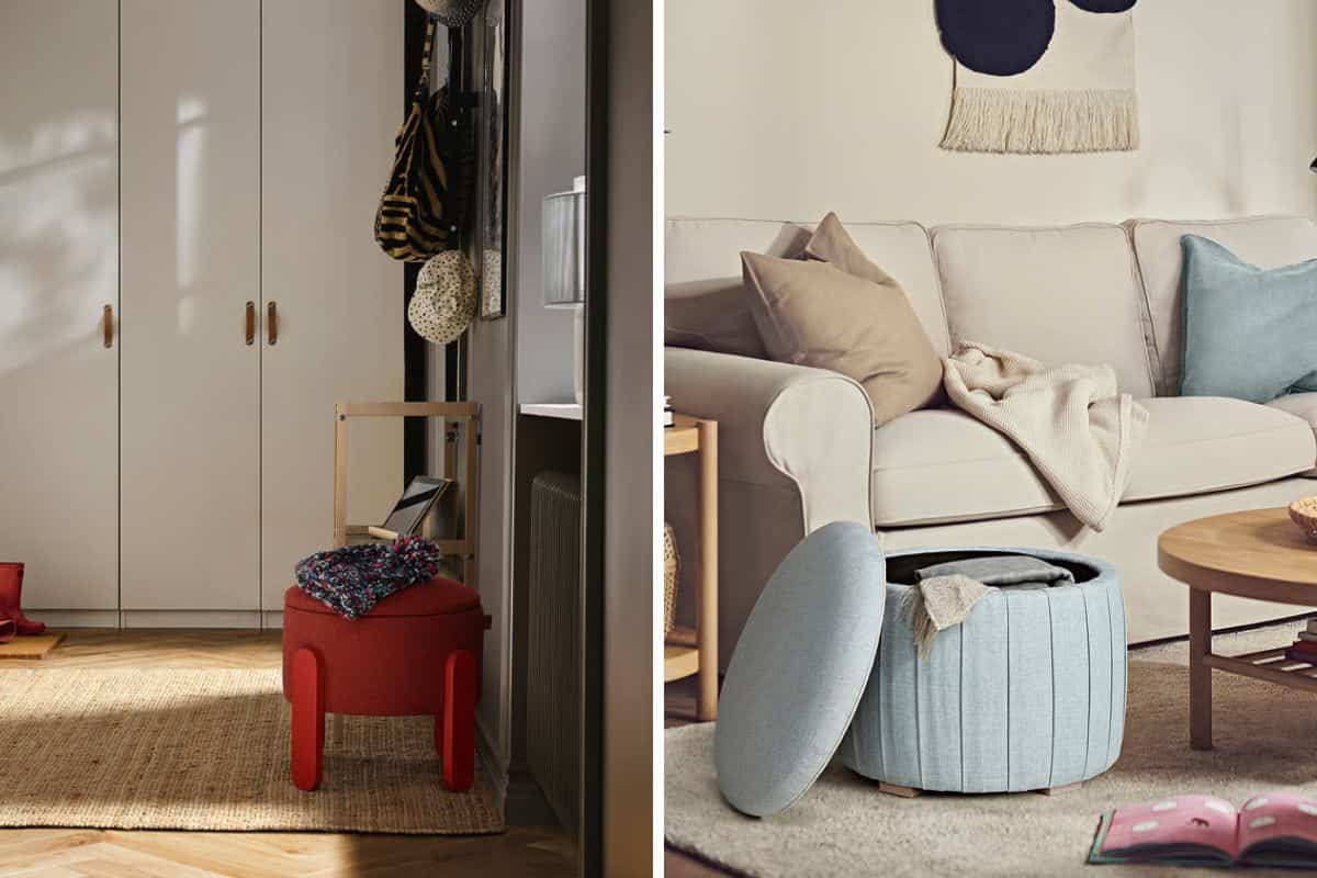 pouf contenitori in salotto