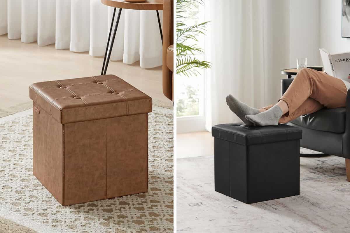 pouf contenitori in salotto