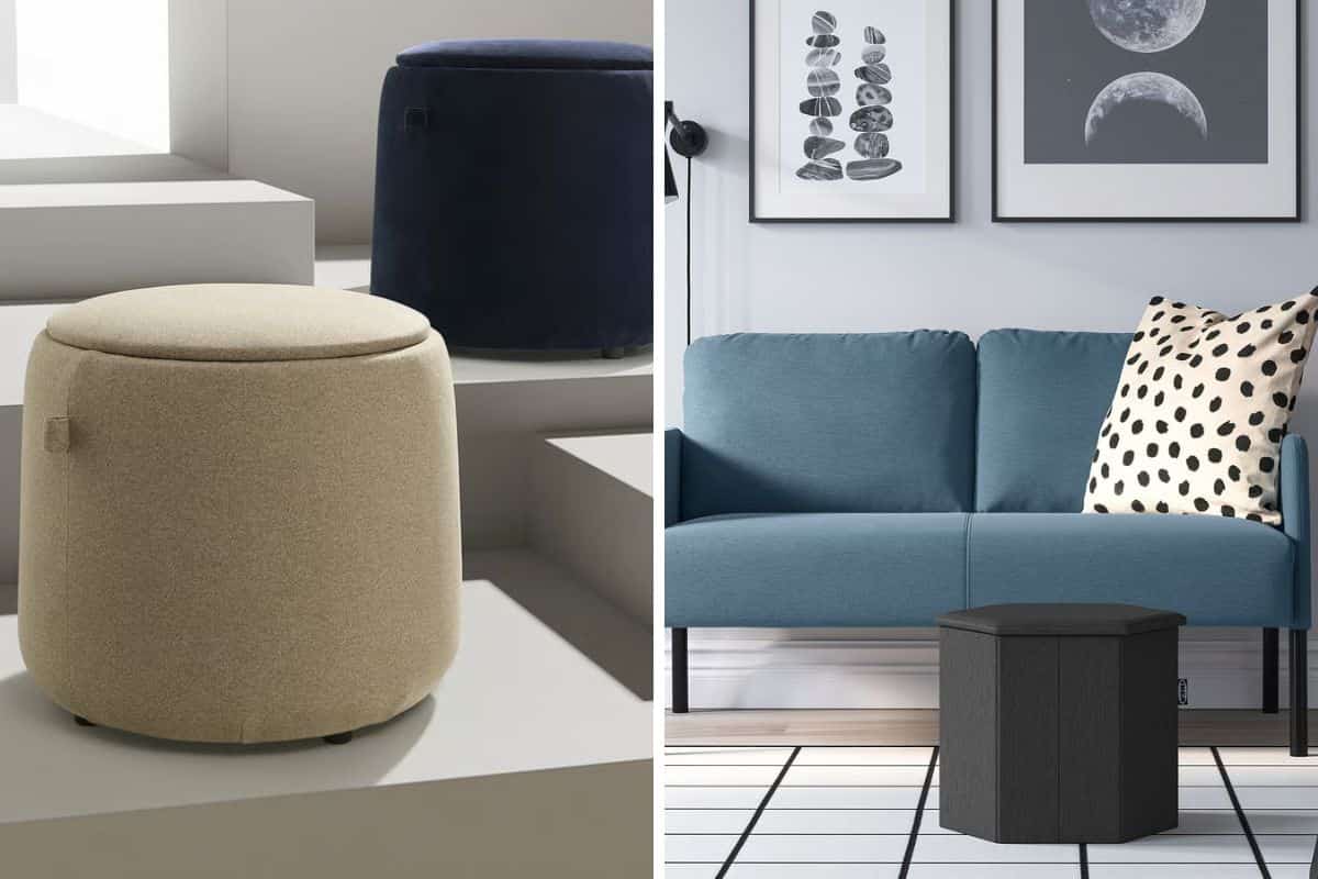 pouf contenitori in salotto