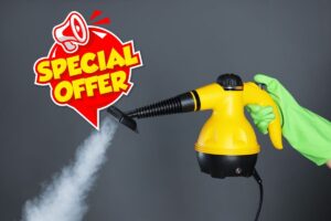 pulitore a vapore e logo offerta speciale