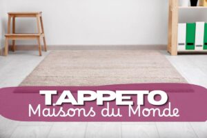 Tappeto chiaro e scritte in primo piano