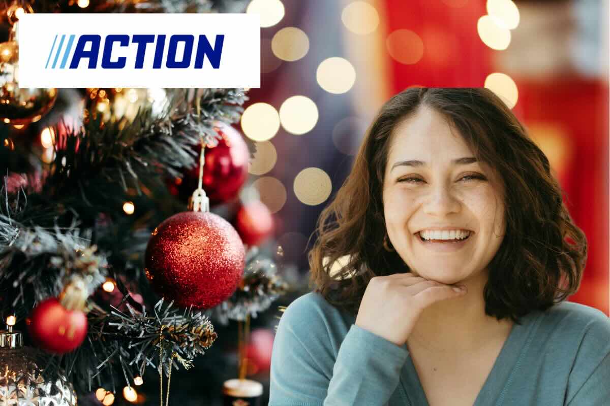 albero di natale edonna felice