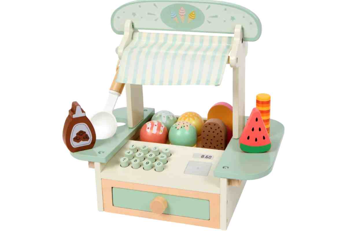 Bancarella del gelato in legno Action Mini Matters, giocattolo ritirato dal commercio