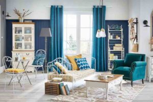 Credenza Maisons du Monde in un open space con mobili moderni e vintage