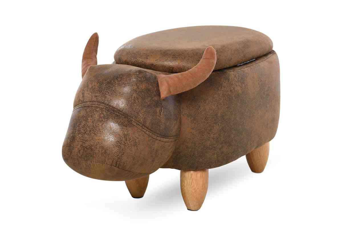 Pouf contenitore a forma di bufalo Maury's