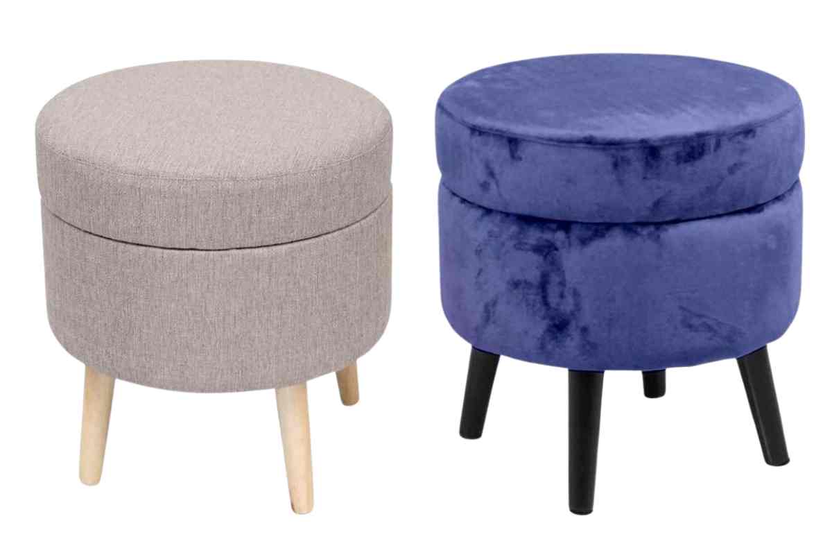 Pouf contenitori in velluto Maury's