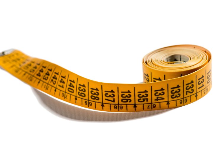 Un metro da sarta arrotolata