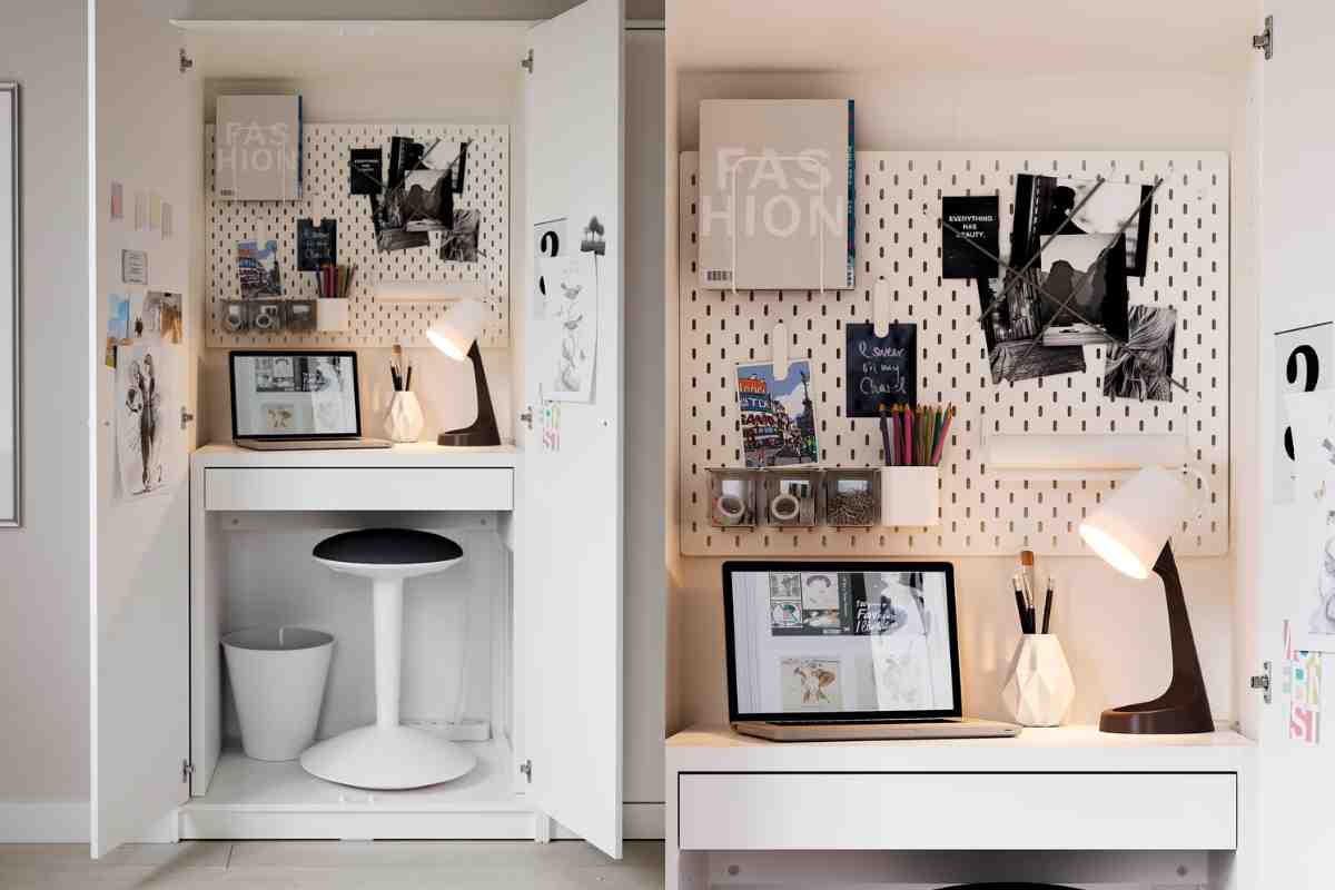 Scrivania MICKE in armadio Ikea