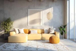 un soggiorno creato con la tecnica del layering per una casa instagrammabile