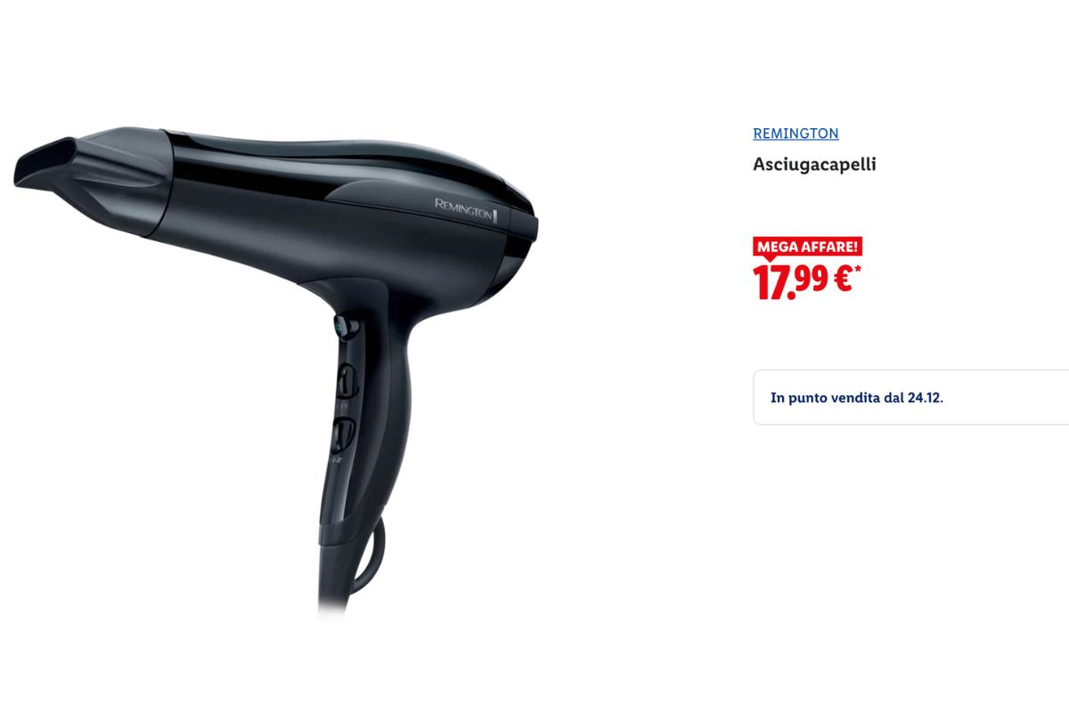 asciugacapelli nero della remington