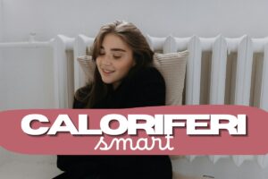 donna con termosifone