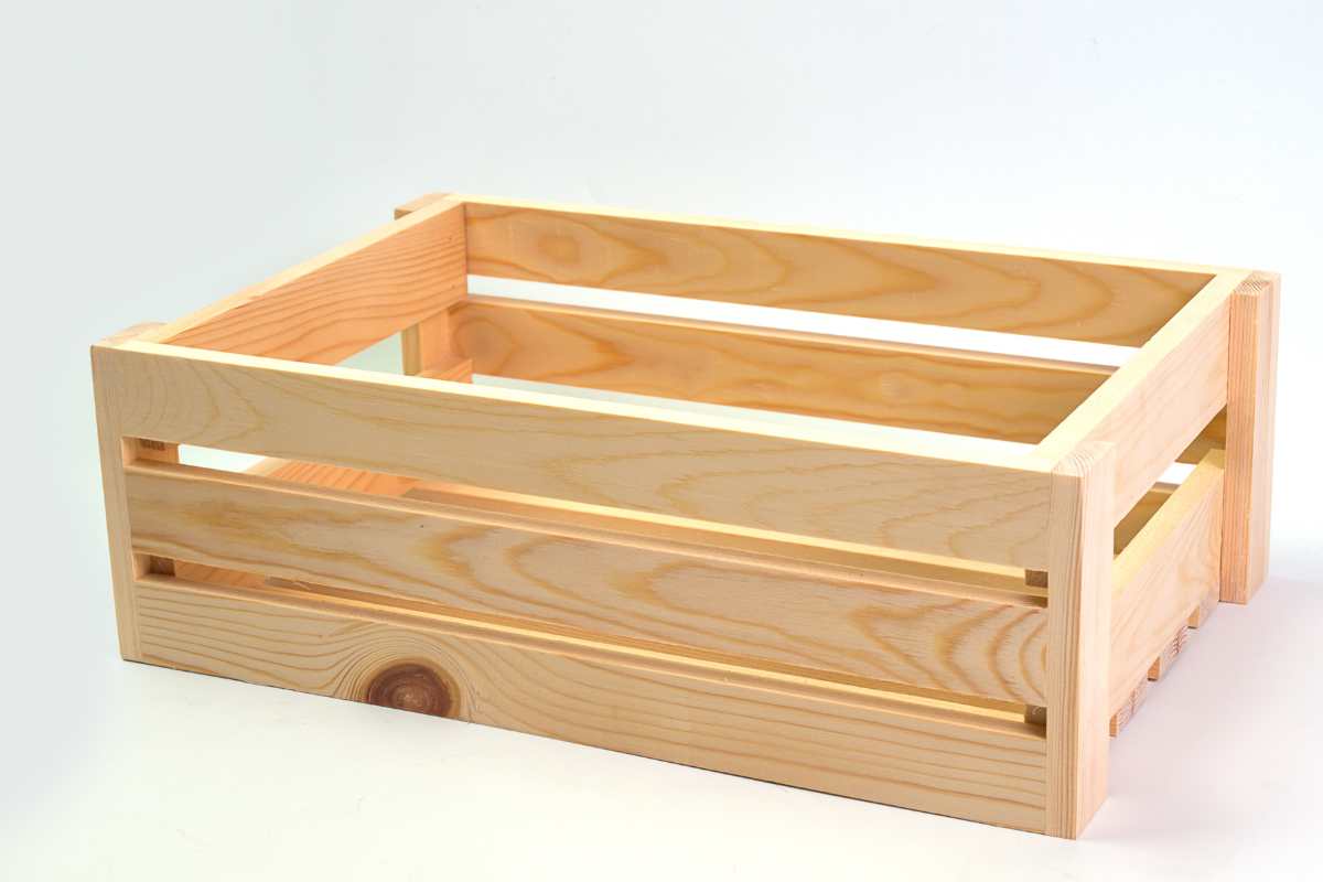 cassetta di legno grezzo 