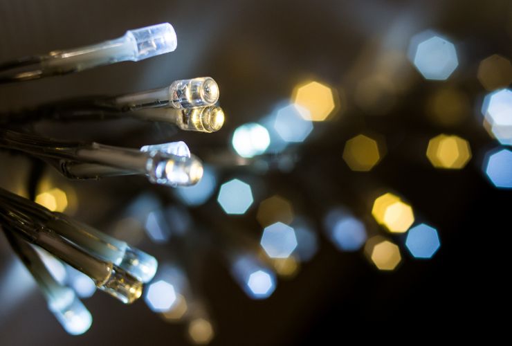 ghirlanda di luci di natale a led per albero di natale