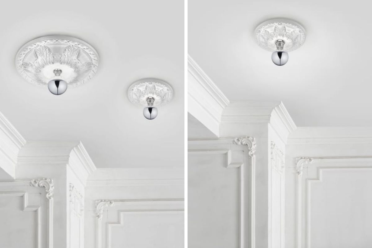 Lampada a sospensione in stanza bianca