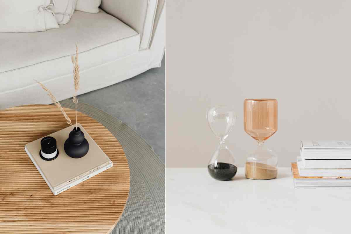 salotti molto minimal con pochi oggetti