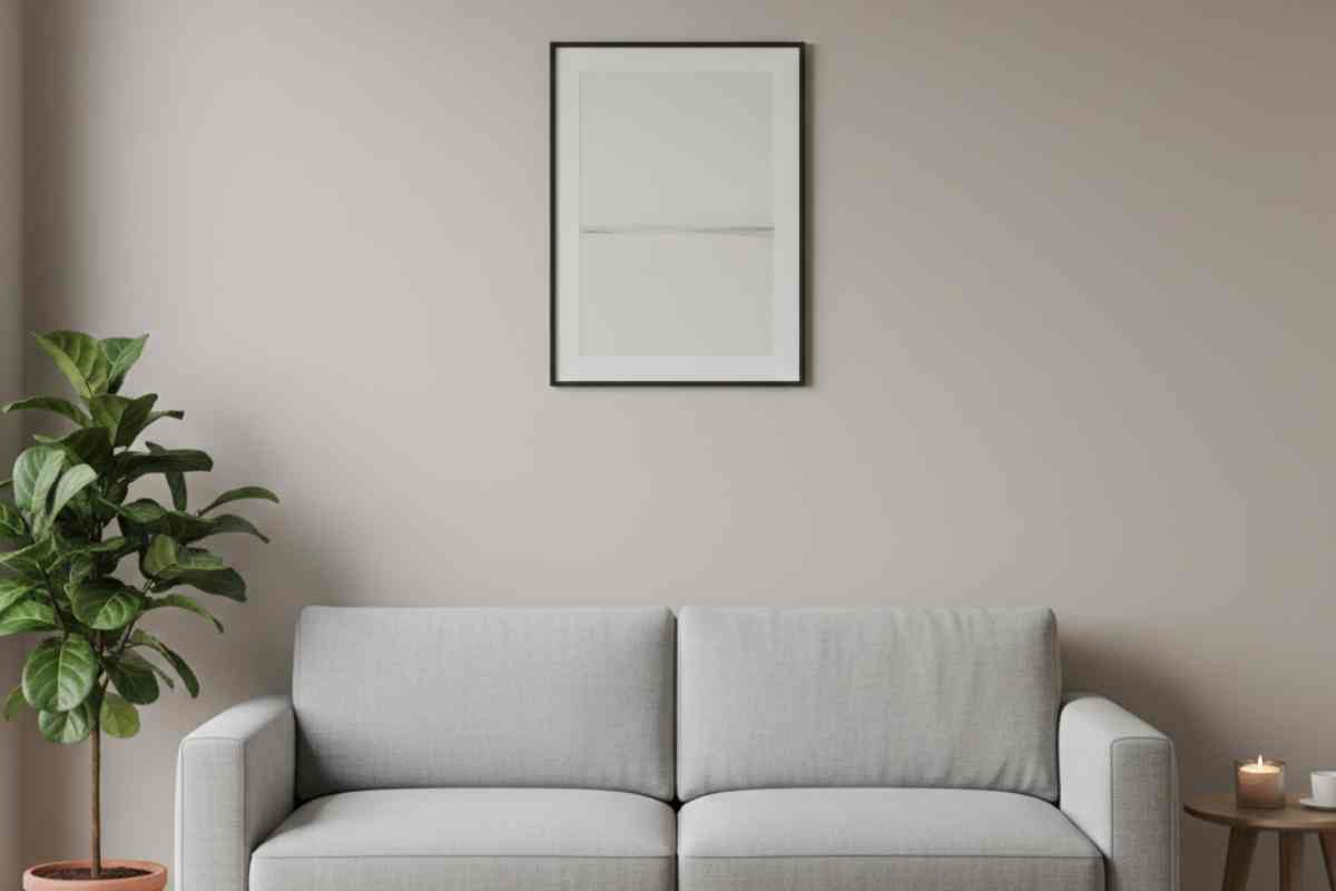 quadro piccolo posizionato sul divano