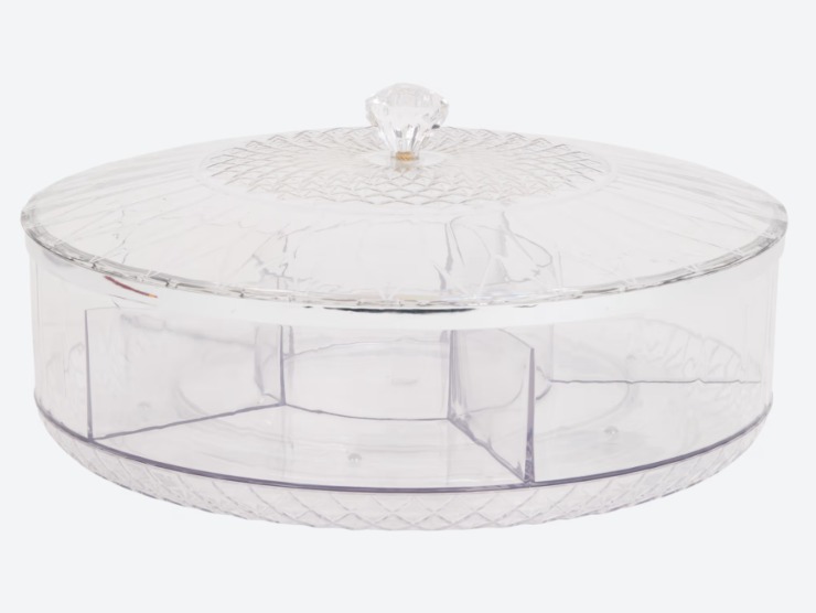 centro tavola in plastica girevole a più scomparti