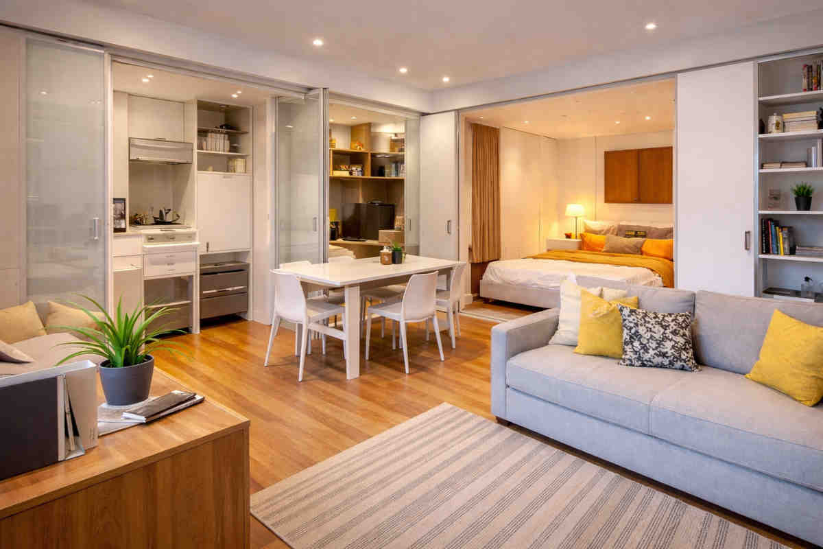 Monolocale con ambienti separati per massimizzare gli spazi