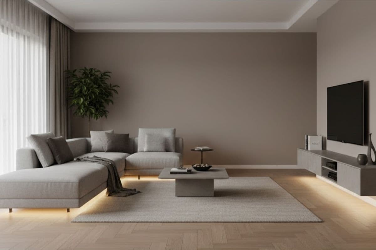 grande salotto con divani con led e mobile tv con led