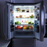 Le foto di un frigorifero aperto