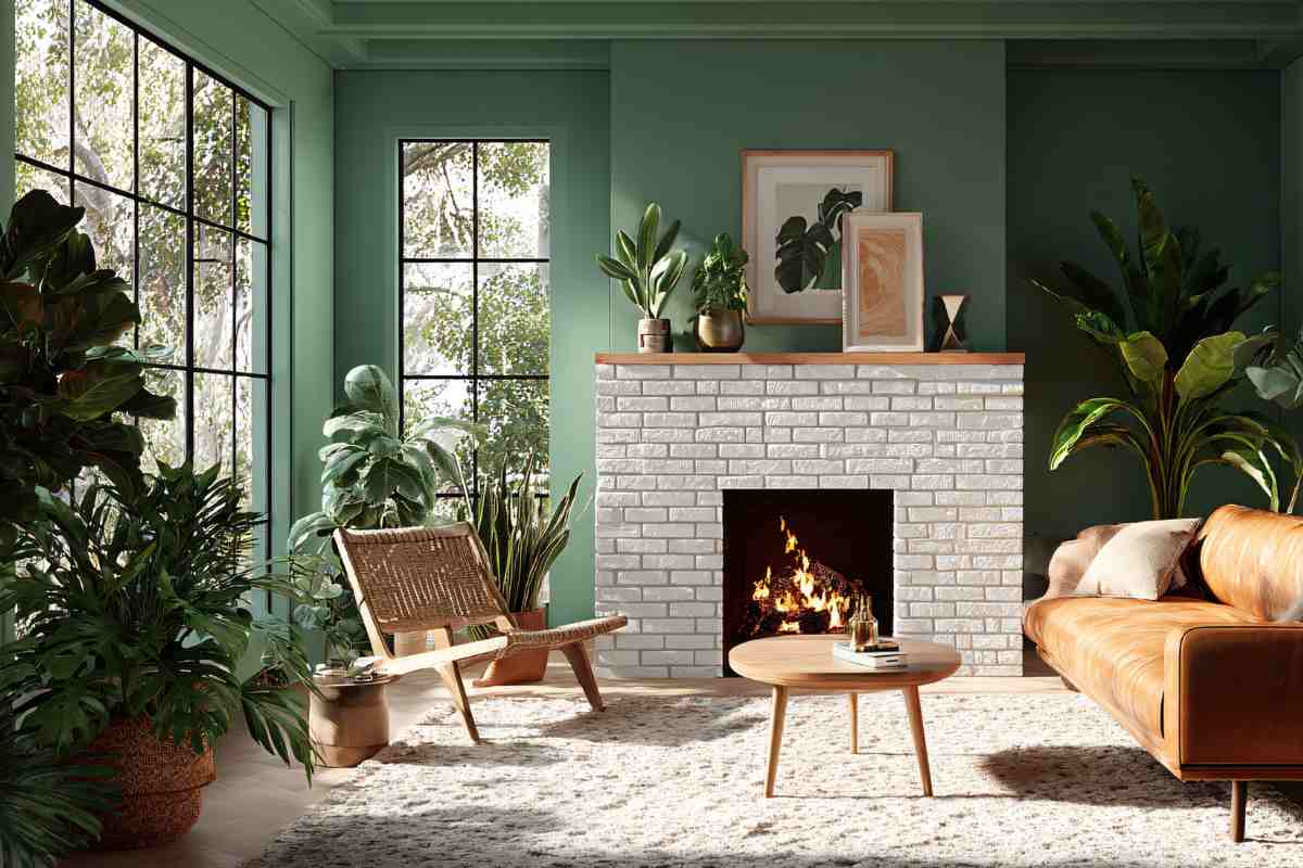 Un salone con tante piante