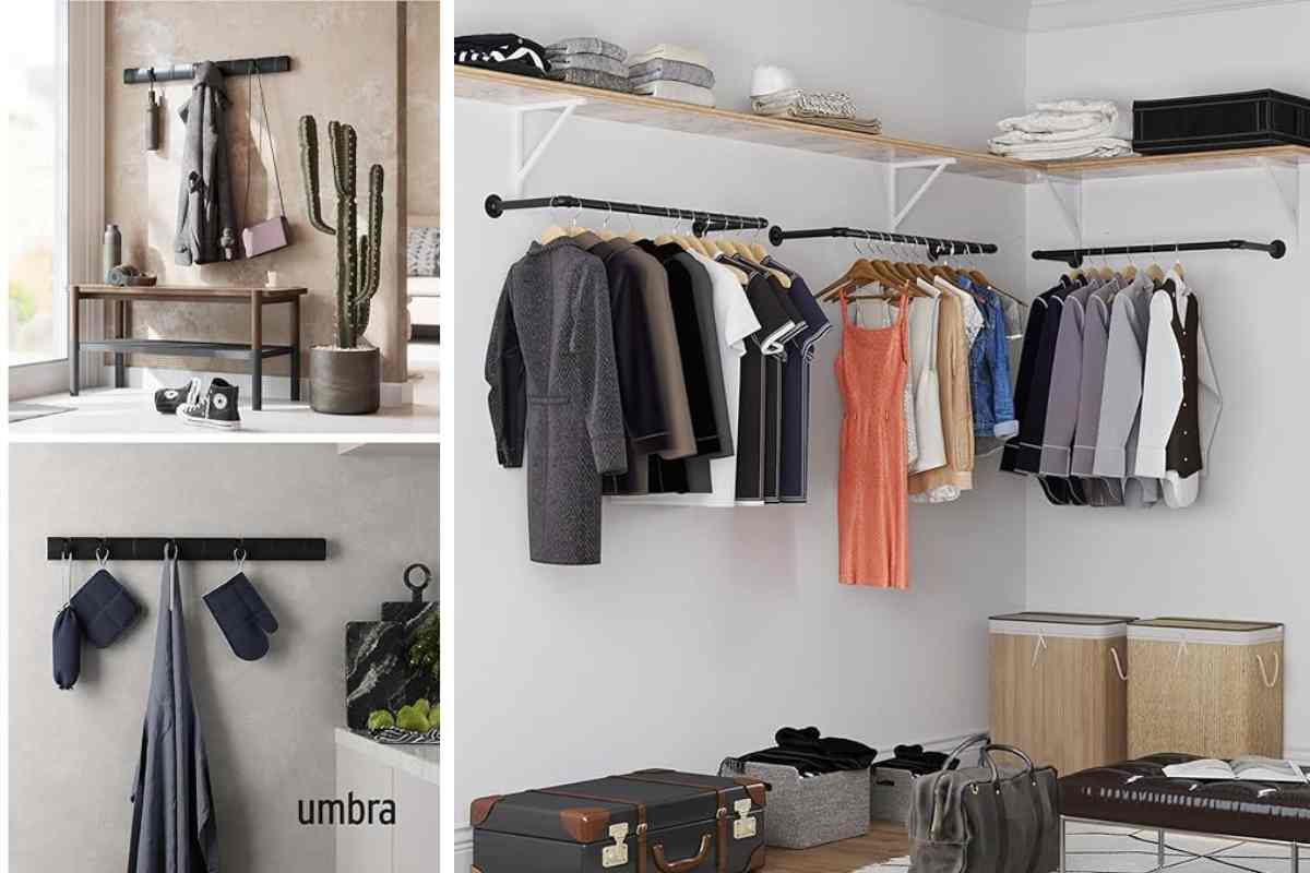 vari tipi di appendiabiti da muro