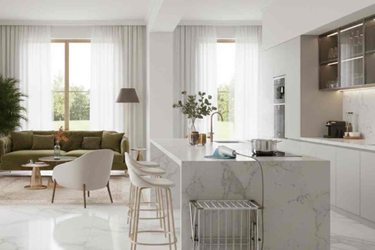 cucina moderna con piano ad induzione