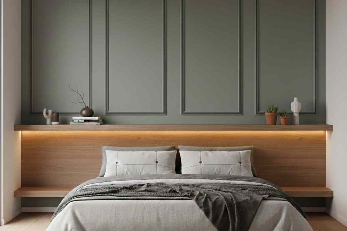 camera da letto con boiserie