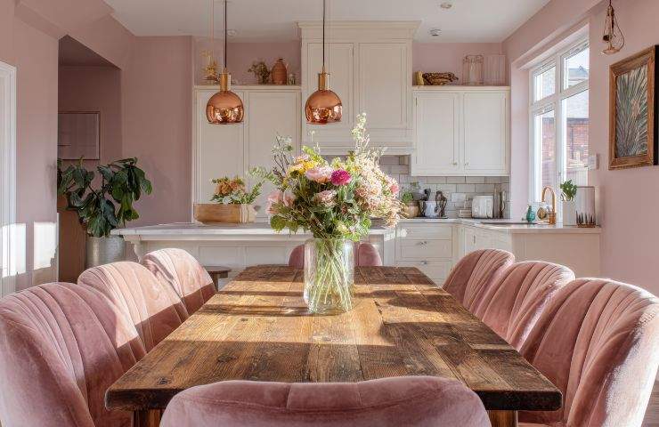 cucina e soggiorno in open space