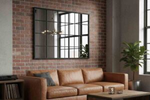 salotto con specchio