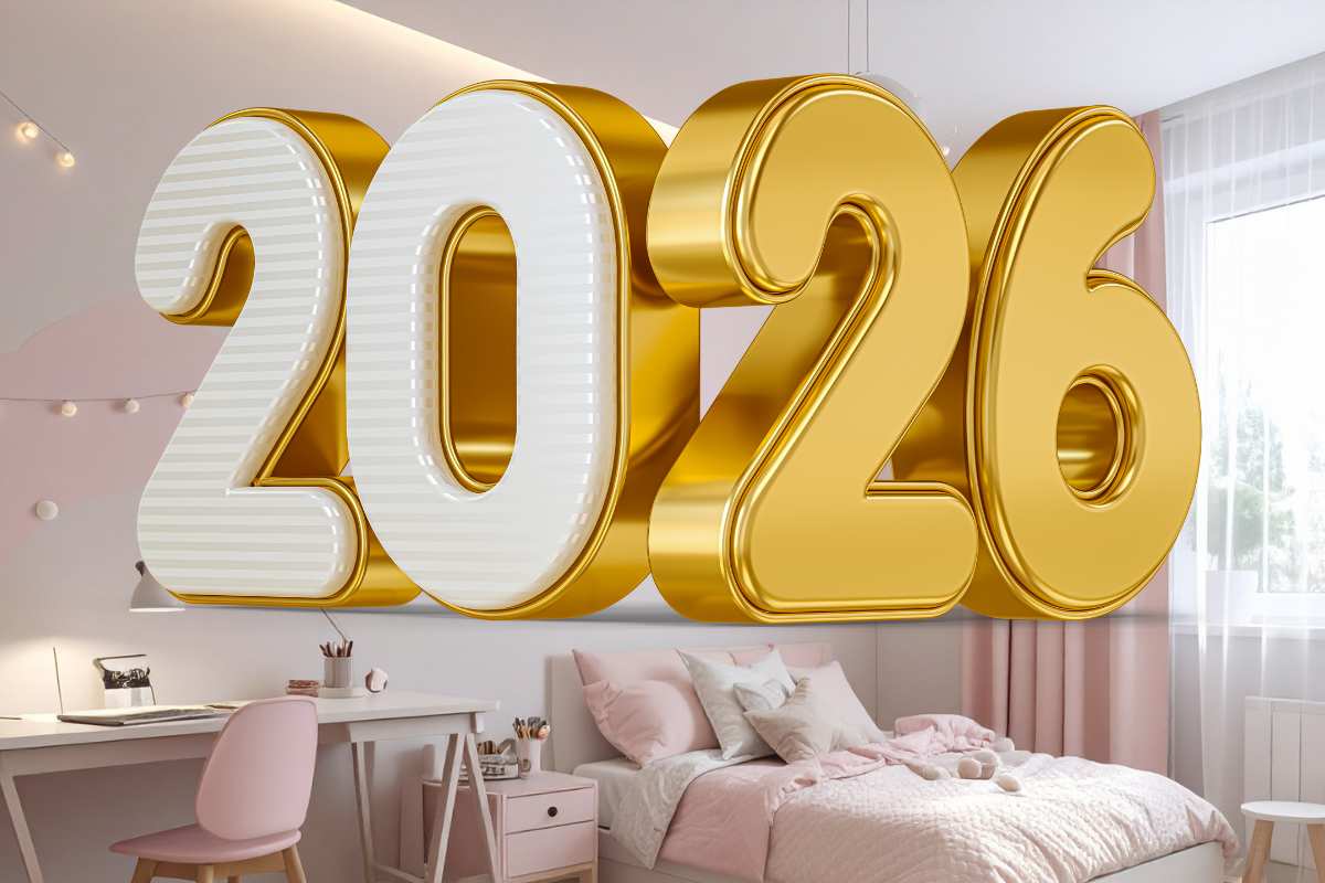 camera da letto e scritta 2026