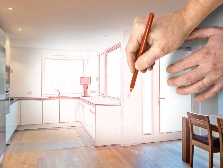 disegno di ristrutturazione casa