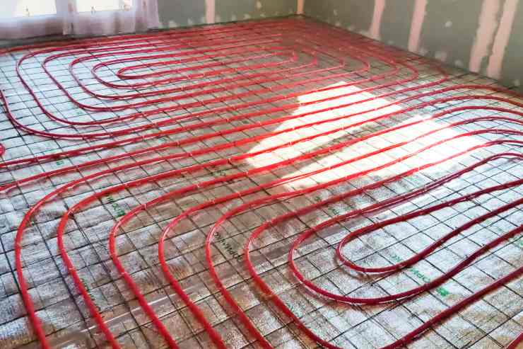 L'impianto dei riscaldamenti a pavimento
