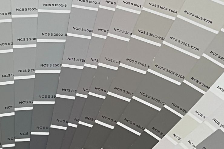 Una pallet di colori grigio