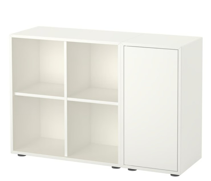 armadio modulare di colore bianco di ikea