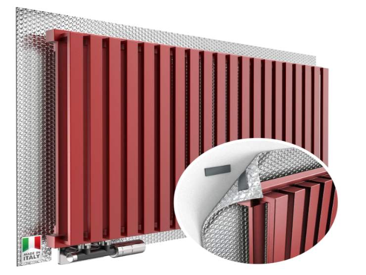 pannello riflettente dietro termosifone