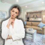 stanza di casa e donna che pensa