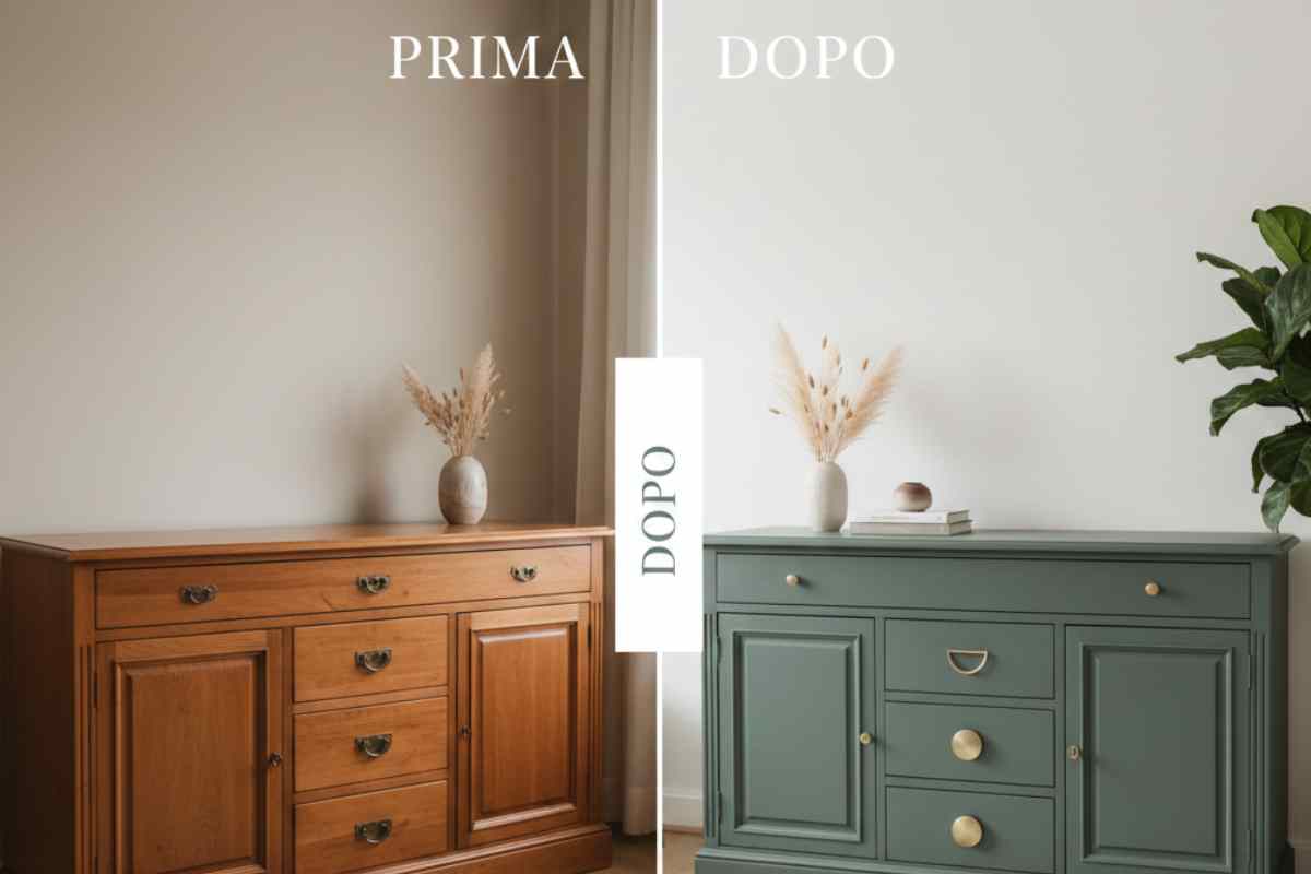 prima e dopo di una credenza
